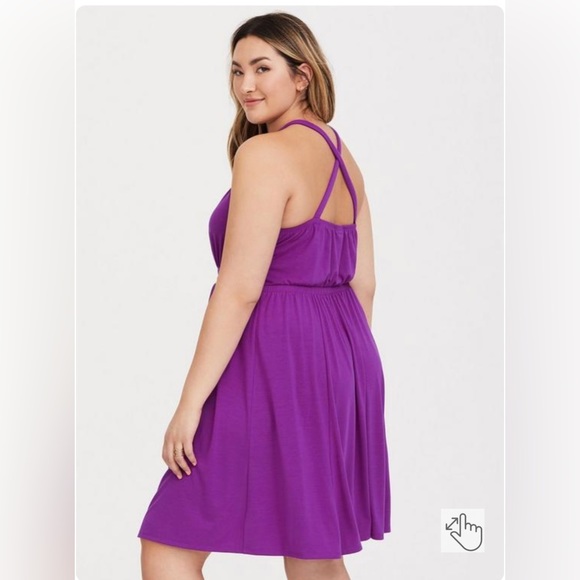 NWT 4X Torrid jersey high neck skater mini dress - Picture 3 of 7